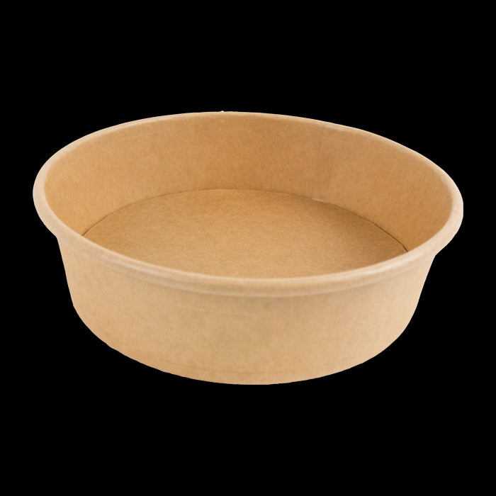 Ensaladera redonda multiusos BUCKATY cartón kraft 880ml Ø185mm A50mm - 45Uds