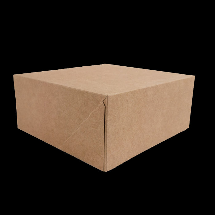 Caja pastelera de cartón kraft 180x180mm A80mm - 50Uds