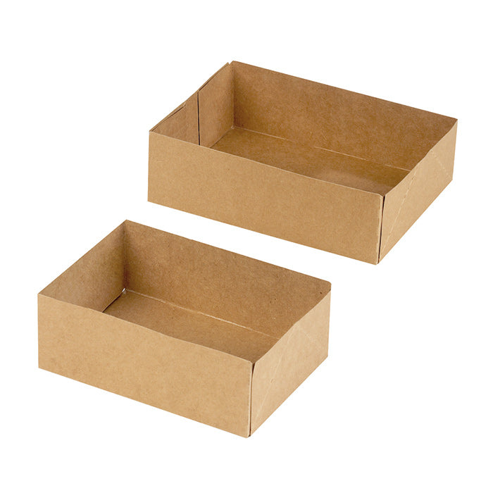 Caja pastelera kraft sin tapa 140x100mm A50mm - 100Uds