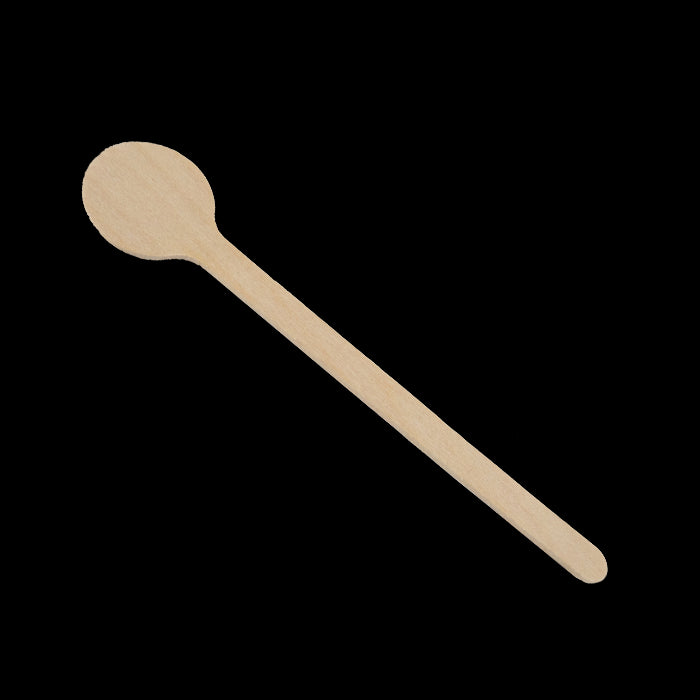 Agitador de café de madera con punta redonda A100mm - 500Uds