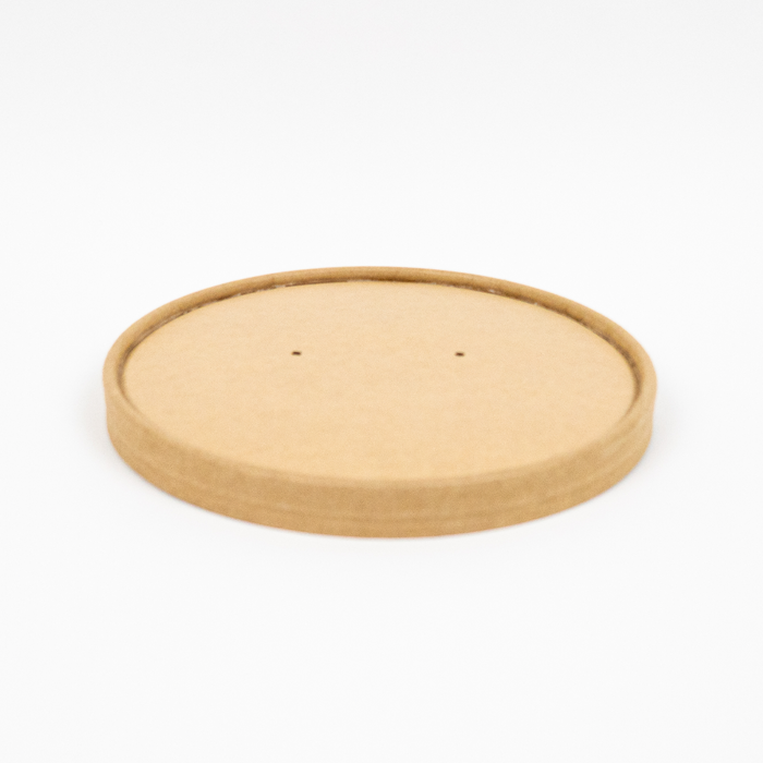 Tapa plana marrón de cartón kraft perforado para vapor Ø185mm - 45Uds