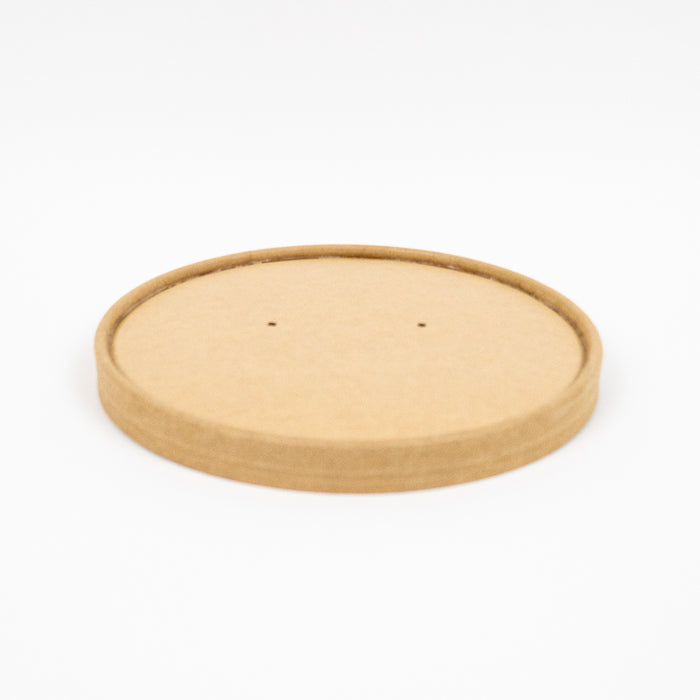 Tapa plana marrón de cartón kraft perforado para vapor Ø185mm - 45Uds