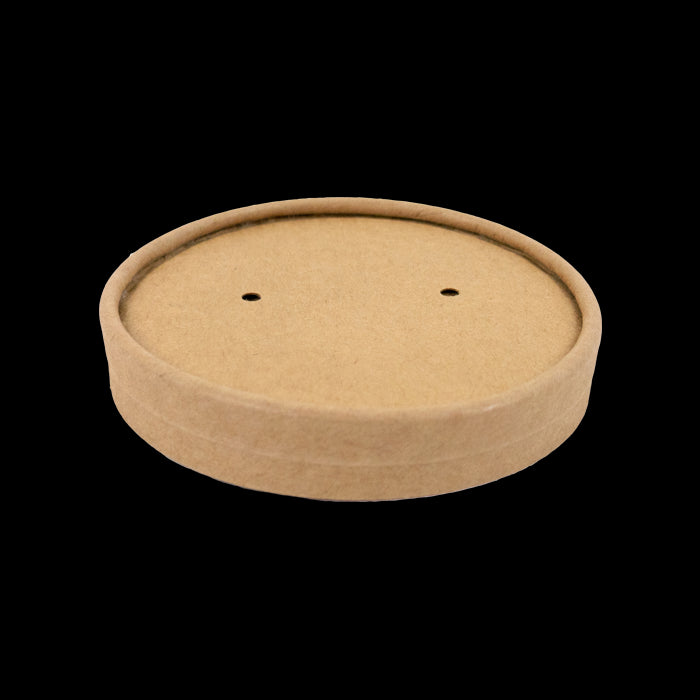 Tapa plana marrón de cartón kraft perforado para vapor Ø97mm - 50Uds