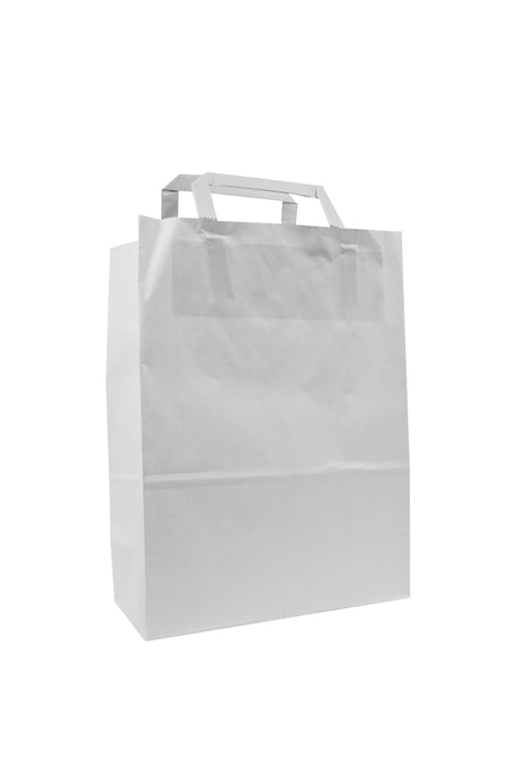 Mini bolsa de papel blanca con asas 200x100mm A280mm - 250Uds