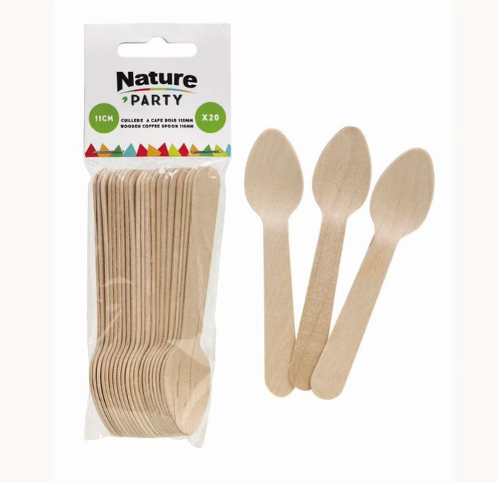 Cuchara de madera A110mm - 20Uds