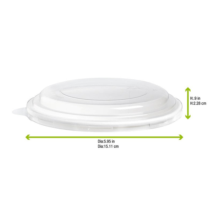 Tapa plana transparente RPET Ø150mm - 45Uds