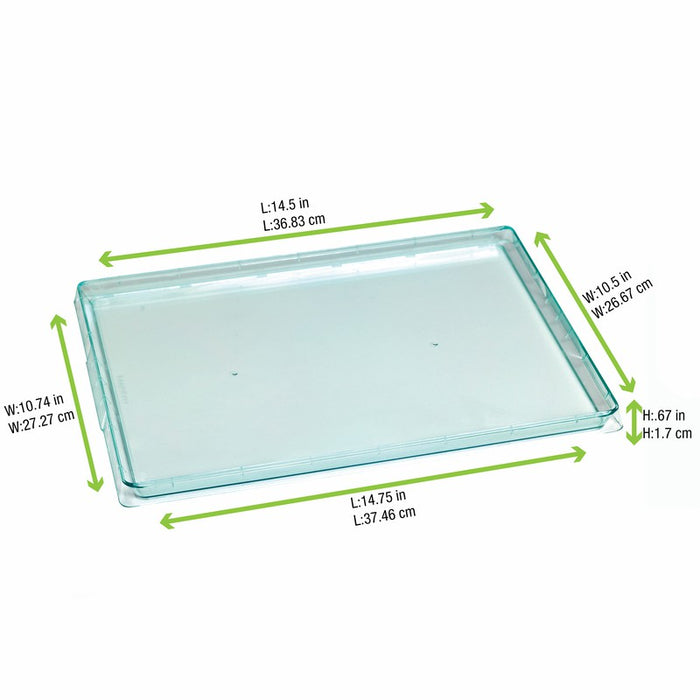 Bandeja Klarity verde transparente 380x274mm A18mm - 25Uds