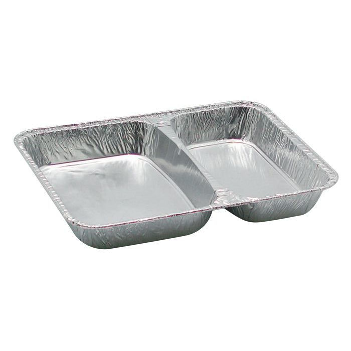 Bandeja de aluminio 2 compartimentos 227x177mm A30mm - 1000Uds
