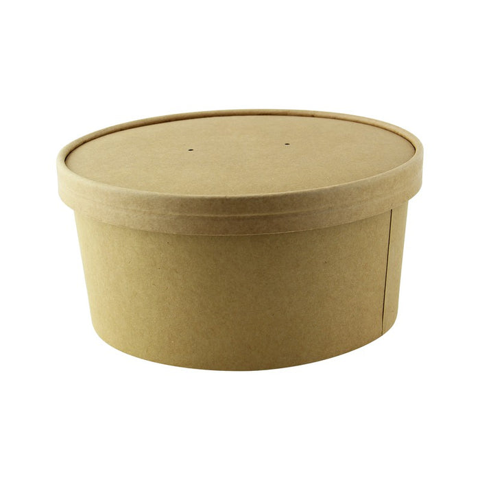Tapa plana marrón de cartón kraft perforado para vapor Ø185mm - 45Uds