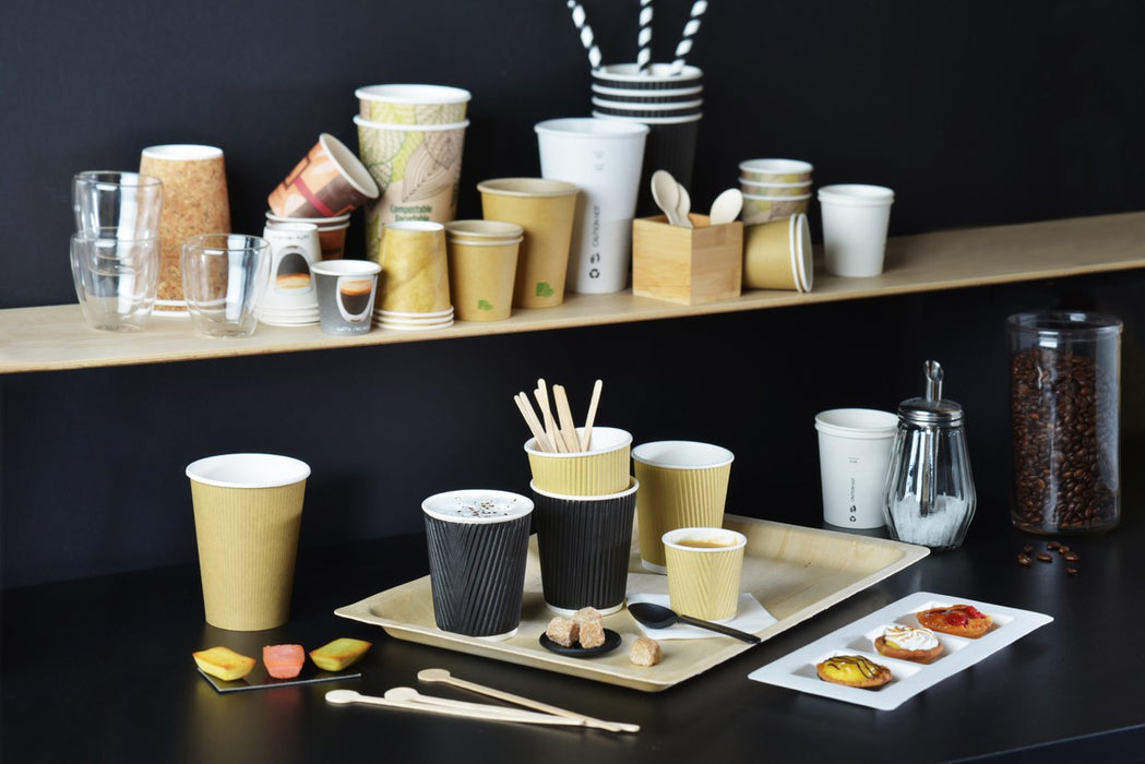 Vaso de cartón con doble capa kraft. 470ml A136mm - 25Uds