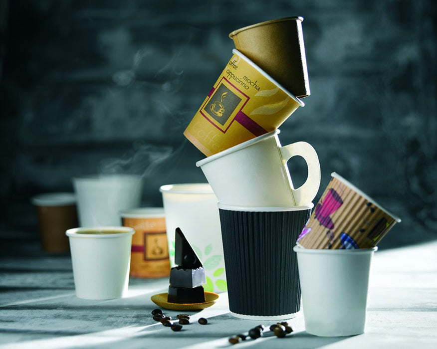 Vaso de cartón con doble capa kraft. 470ml A136mm - 25Uds