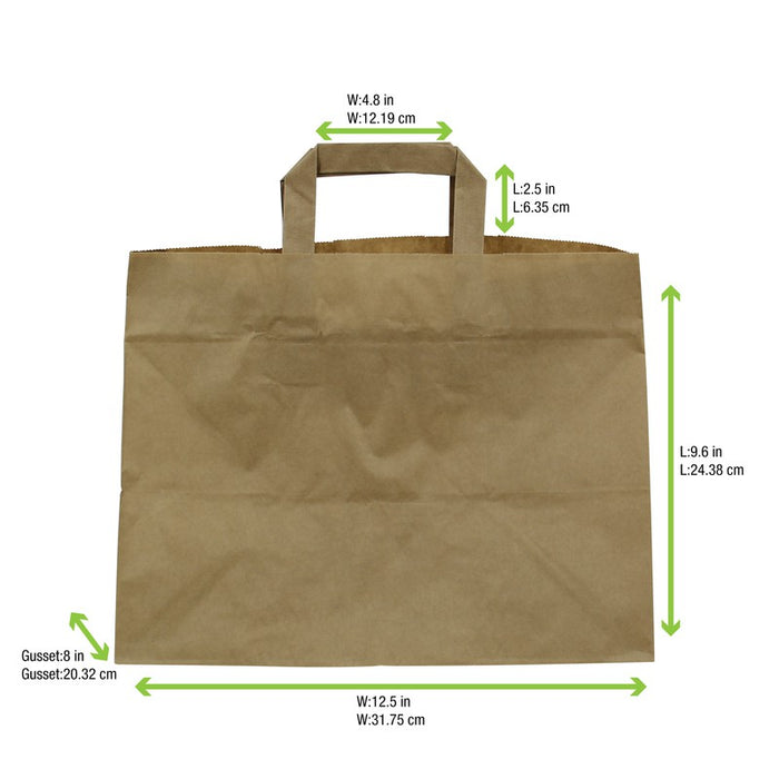 Bolsa de papel kraft reciclado 320x200mm A250mm - 250Uds