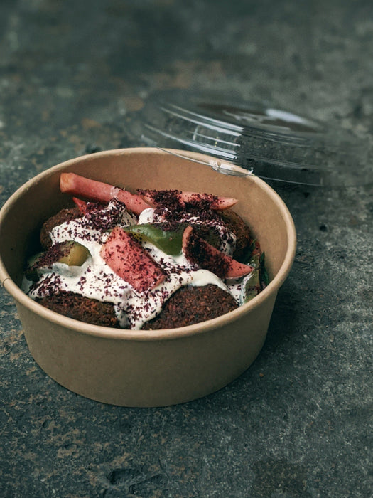 Ensaladera redonda multiusos BUCKATY cartón kraft cartón kraft 580ml Ø150mm A50mm - 45Uds