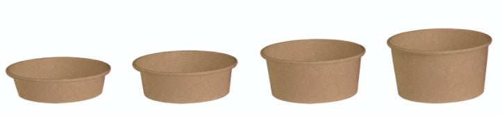 Ensaladera redonda multiusos BUCKATY cartón kraft 750ml Ø145mm A68mm - 50Uds