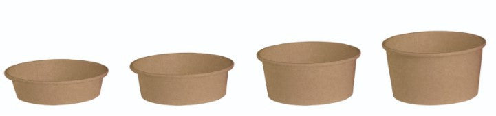 Ensaladera redonda multiusos BUCKATY cartón kraft 1000ml Ø185mm A60mm - 45Uds
