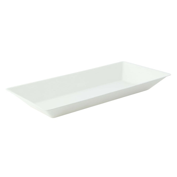 Plato hondo rectangular de pulpa blanco BioNchic 500ml 260x130mm A28mm - 50Uds