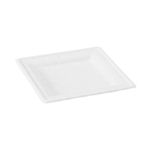 Plato blanco rectangular de pulpa 180x180mm A15mm - 6Uds