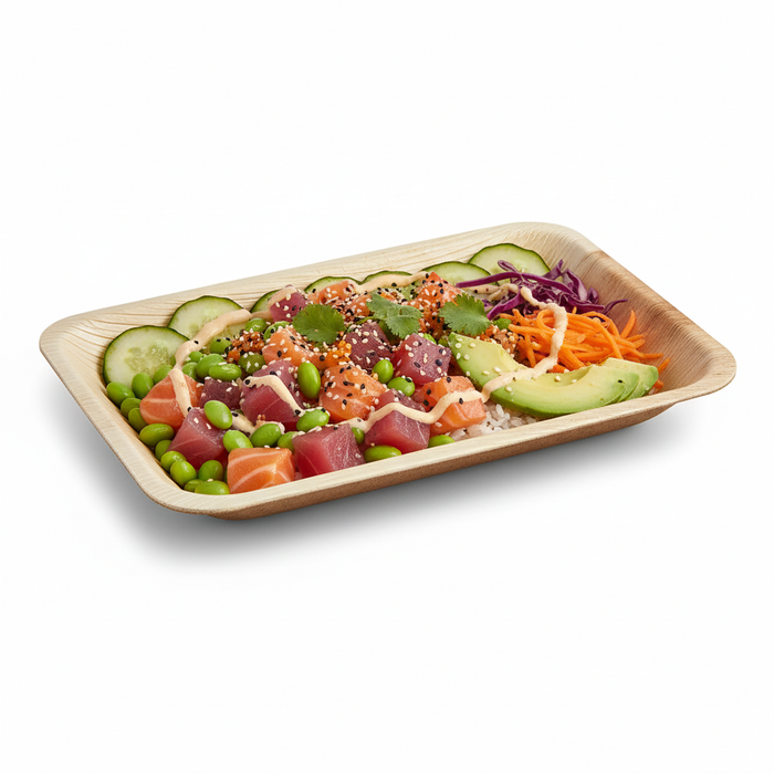 Plato rectangular Areca 240x160mm A25mm - 4Uds