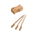 Soporte bambú para pinchos con 4 agujeros y 20 pinchos Teppo Gushi 80x40x20mm - 21Uds
