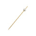Pincho de bambú con pequeña perla blanca 90mm - 25Uds