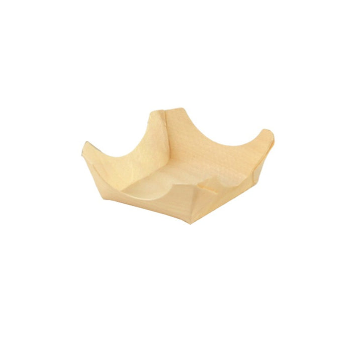 Platito cuadrado de madera Ø60mm A25mm - 12Uds