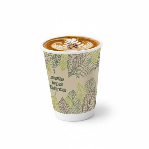 Vaso de cartón estampado y PLA doble capa 340ml A110mm - 6Uds