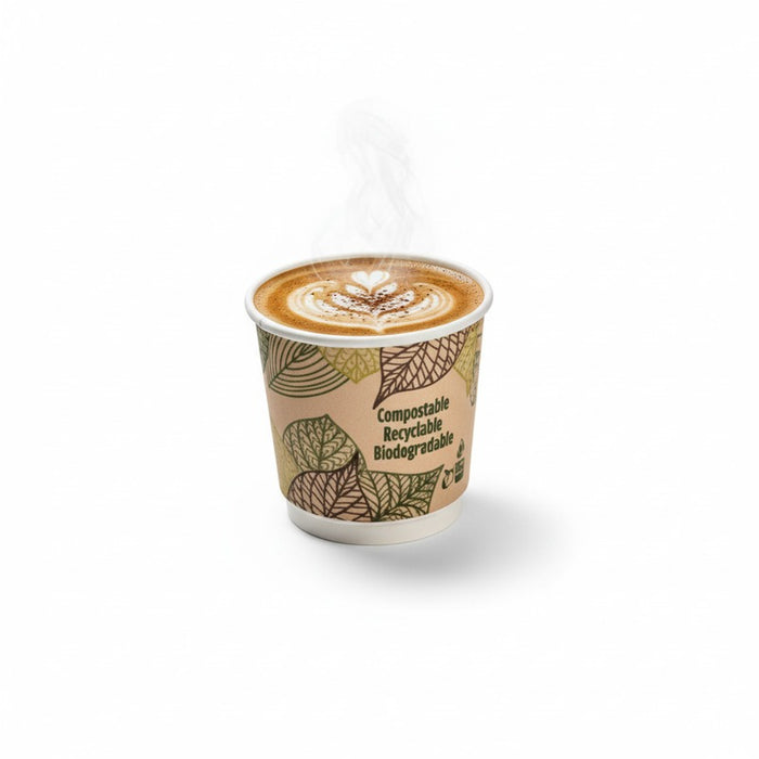 Vaso de cartón con doble capa 230ml A93mm - 6Uds