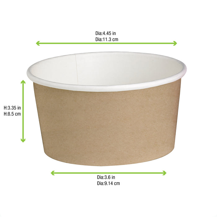 Tarrinas Deli redonda Kraft 600ml Ø115mm A87mm - 50Uds