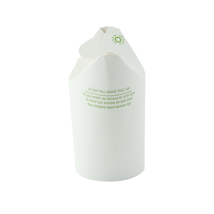 Caja de cartón blanco con cierre integrado 250ml A81mm - 25Uds