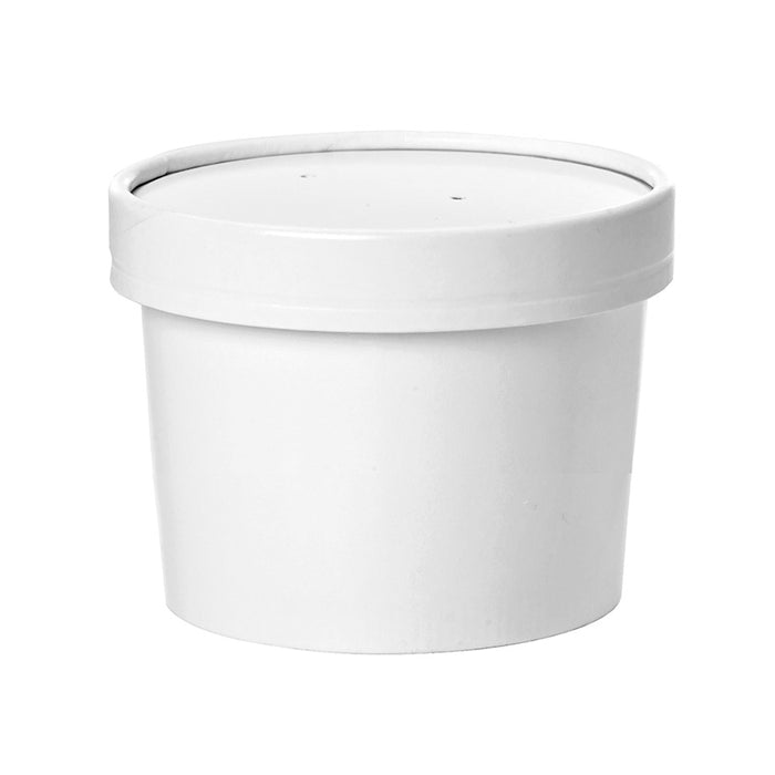 Vaso sopa de cartón con tapa 230ml A60mm - 25Uds