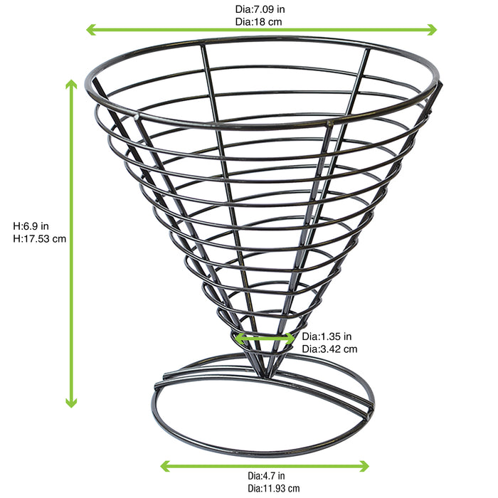 Porta conos negros A185mm - 6Uds