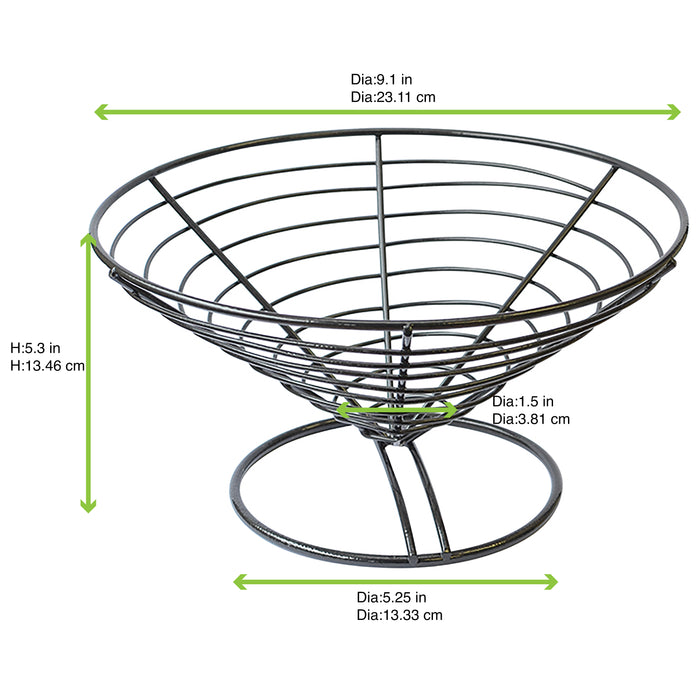 Doble porta conos de metal negro A125mm - 6Uds
