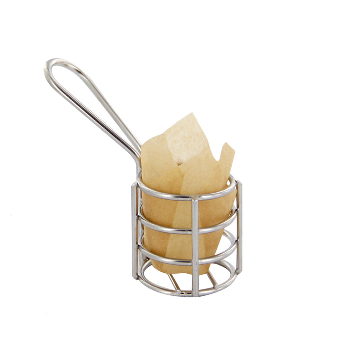 Mini freidora acero inoxidable redonda Ø45mm A51mm - 6Uds