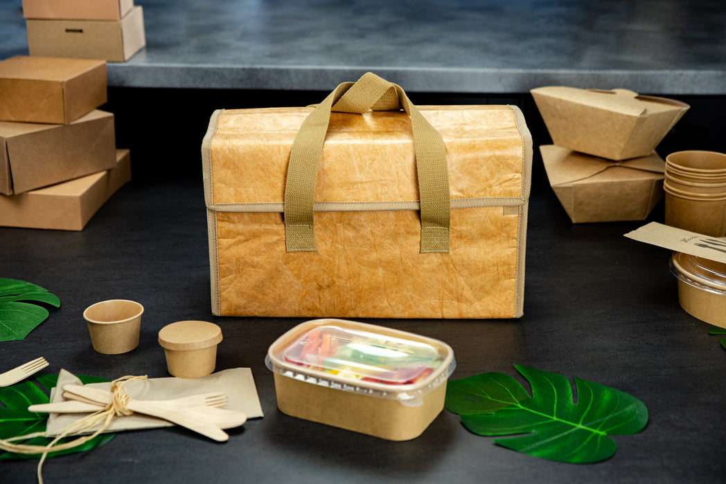 Bolsa isotérmica para el almuerzo con asas 355x180mm A190mm - 12Uds