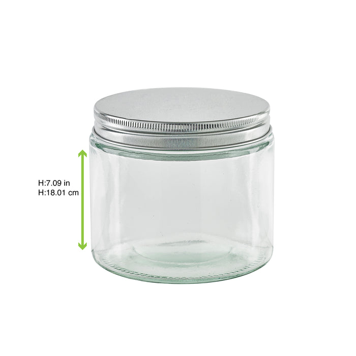 Tarro de Cristal BOKOJAR redondo con tapa de aluminio 390ml Ø88mm A81mm - 50Uds