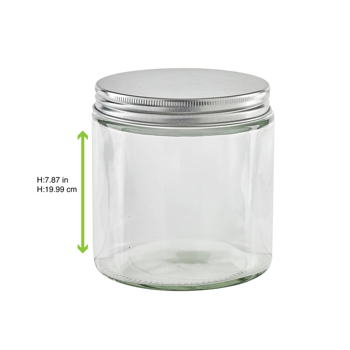 Tarro de Cristal BOKOJAR redondo con tapa de aluminio 500ml Ø88mm A99mm - 40Uds