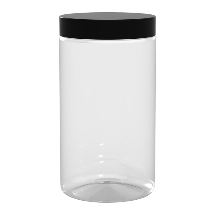 Tapa plana PP negra, enroscable Ø89mm - 80Uds