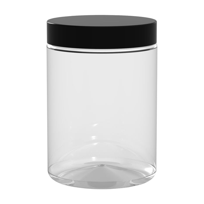 Tapa plana PP negra, enroscable Ø89mm - 80Uds