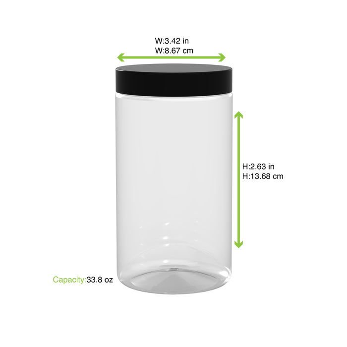 Tarro Bokotwist PET reutilizable 1000ml Ø89mm A167mm - 80Uds