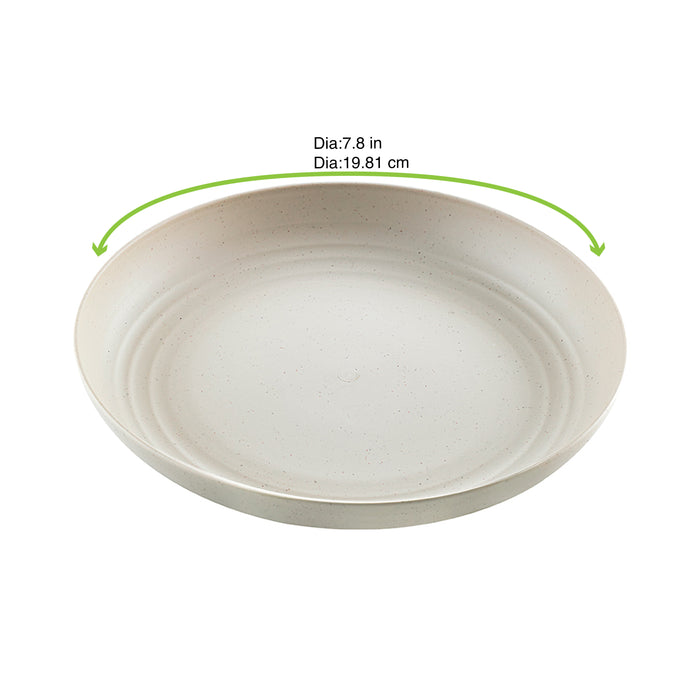 Plato Reutilizable Huskly Beige Ø198mm A30mm - 12Uds