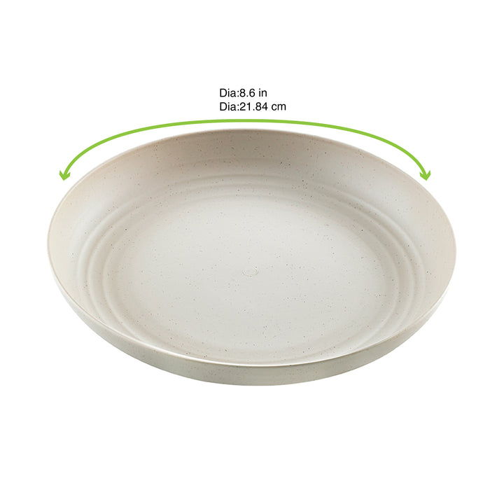 Plato Reutilizable Huskly Beige Ø220mm A30mm - 6Uds