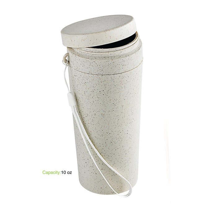 Botella Reutilizable Huskly con Tapa Beige 310ml A165mm - 10Uds