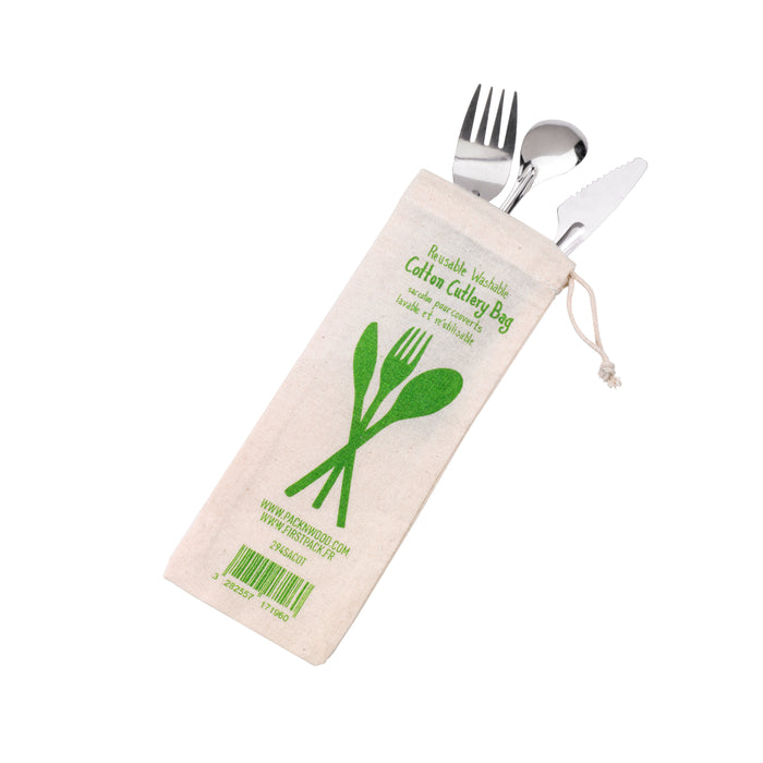 Bolsas para cubiertos de algodón 220x80mm - 100Uds