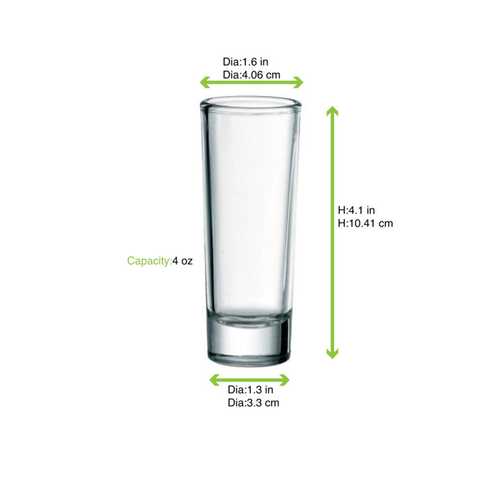 Vaso chupito de cristal cilindrico 60ml A104mm - 12Uds
