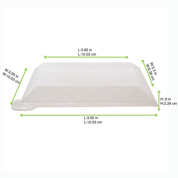 Tapa cúpula PET transparente con pestaña Klarity 100x100mm A16mm - 25Uds