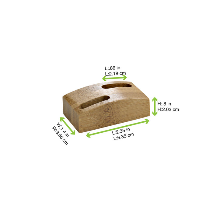 Mini soporte de bambú para 2 pinchos SHANI 60x35mm A20mm - 10Uds
