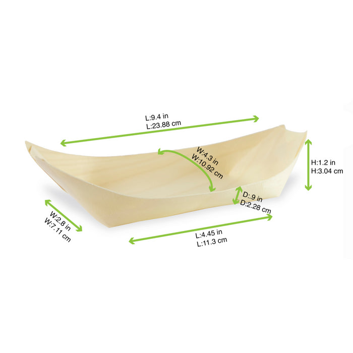 Barquilla de madera 220x120mm A45mm - 12Uds