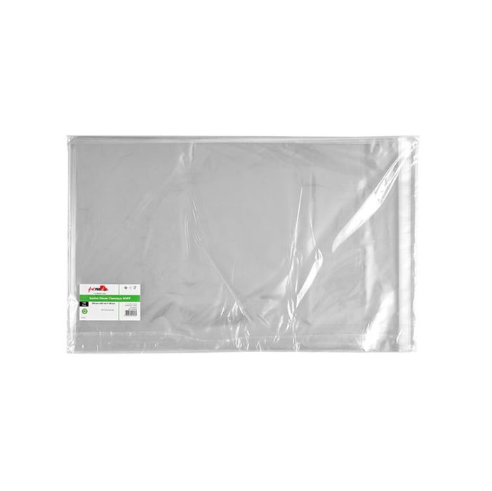 Bolsa de plástico BOPP con cinta adhesiva 555x405mm A100mm - 100Uds