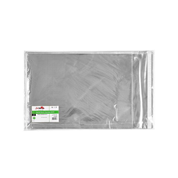 Bolsa de plástico BOPP con cinta adhesiva 460x330mm A90mm - 100Uds