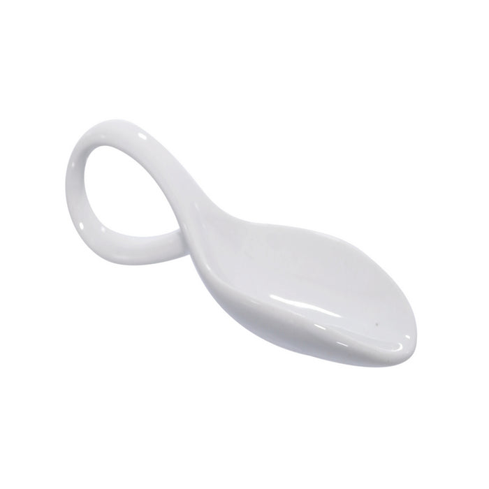 Mini cuchara porcelana blanca 118x41mm A30mm - 4Uds